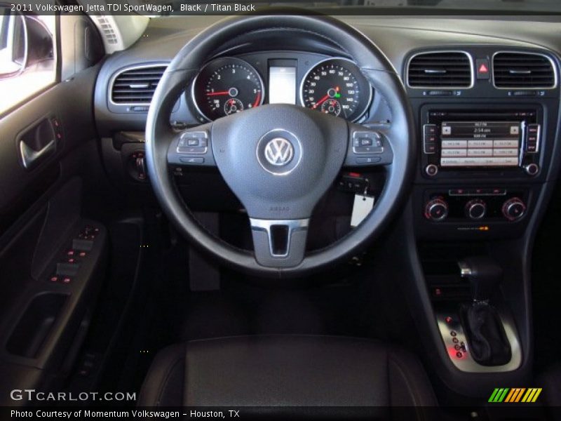 Black / Titan Black 2011 Volkswagen Jetta TDI SportWagen