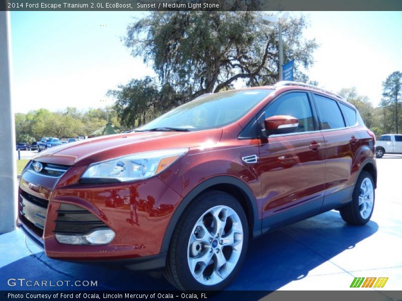 Sunset / Medium Light Stone 2014 Ford Escape Titanium 2.0L EcoBoost