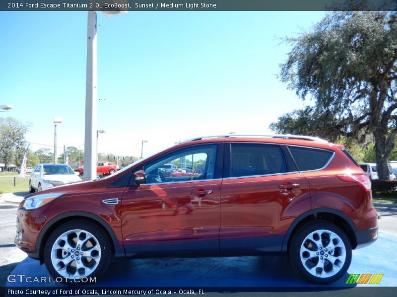 Sunset / Medium Light Stone 2014 Ford Escape Titanium 2.0L EcoBoost
