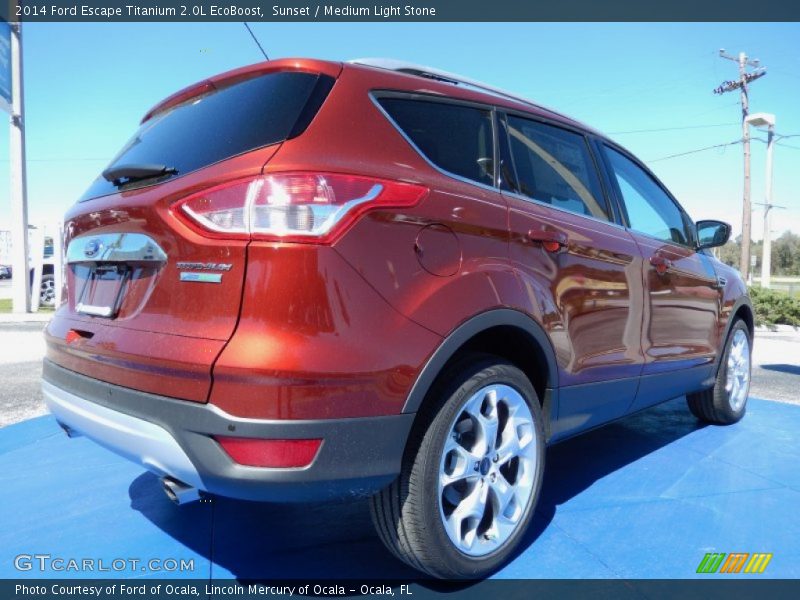 Sunset / Medium Light Stone 2014 Ford Escape Titanium 2.0L EcoBoost