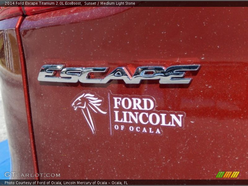 Sunset / Medium Light Stone 2014 Ford Escape Titanium 2.0L EcoBoost