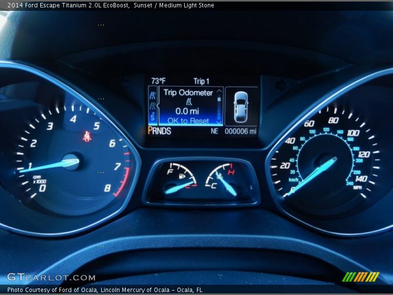 Sunset / Medium Light Stone 2014 Ford Escape Titanium 2.0L EcoBoost