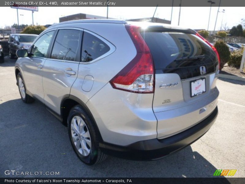 Alabaster Silver Metallic / Gray 2012 Honda CR-V EX-L 4WD