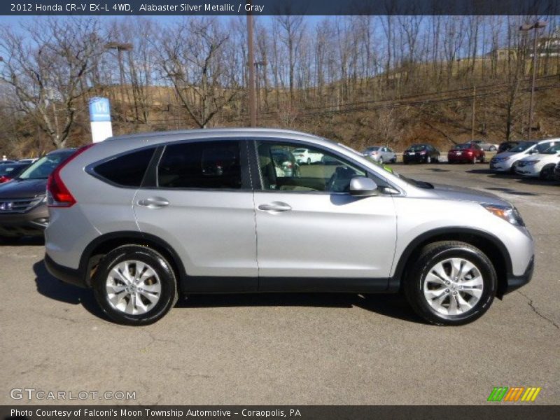 Alabaster Silver Metallic / Gray 2012 Honda CR-V EX-L 4WD