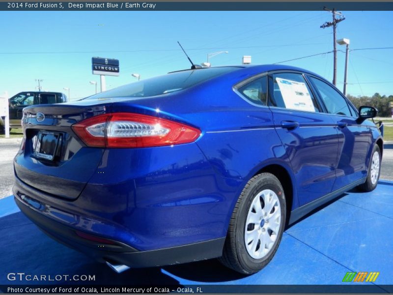 Deep Impact Blue / Earth Gray 2014 Ford Fusion S