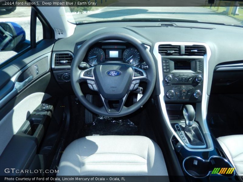 Deep Impact Blue / Earth Gray 2014 Ford Fusion S