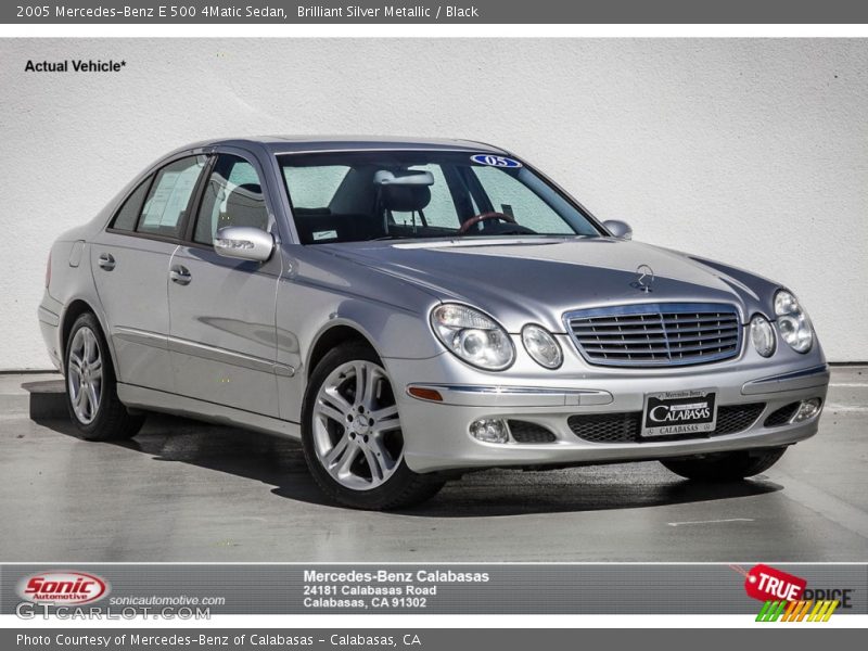 Brilliant Silver Metallic / Black 2005 Mercedes-Benz E 500 4Matic Sedan