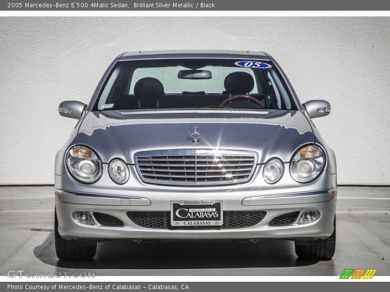 Brilliant Silver Metallic / Black 2005 Mercedes-Benz E 500 4Matic Sedan