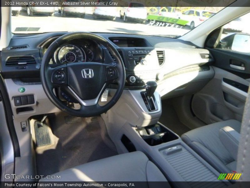 Alabaster Silver Metallic / Gray 2012 Honda CR-V EX-L 4WD