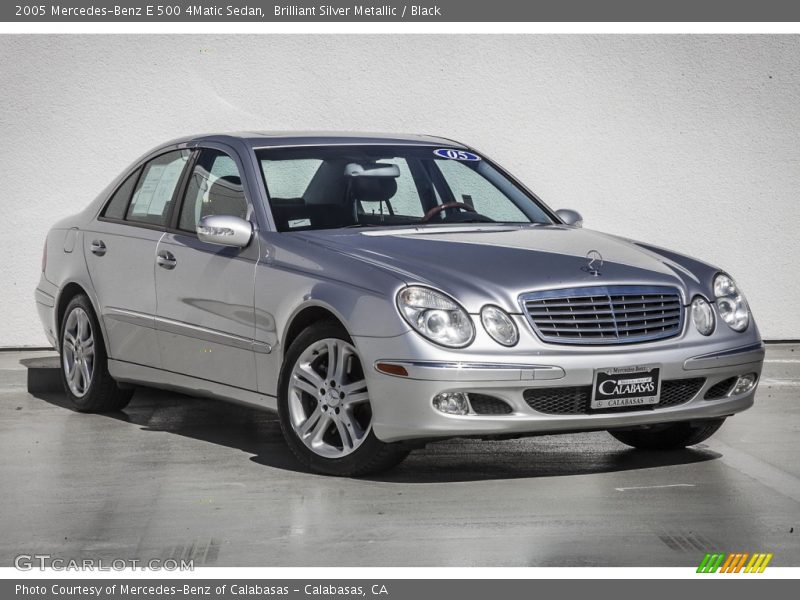 Brilliant Silver Metallic / Black 2005 Mercedes-Benz E 500 4Matic Sedan