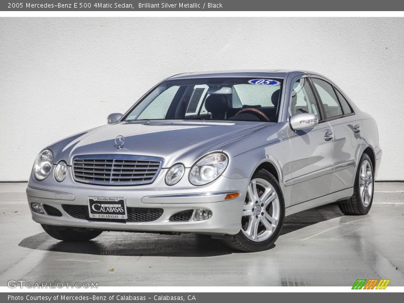 Brilliant Silver Metallic / Black 2005 Mercedes-Benz E 500 4Matic Sedan