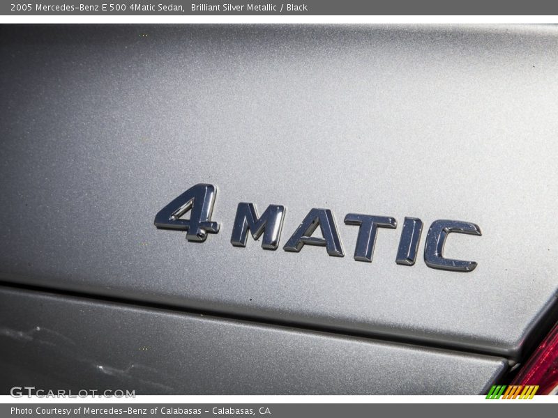 Brilliant Silver Metallic / Black 2005 Mercedes-Benz E 500 4Matic Sedan