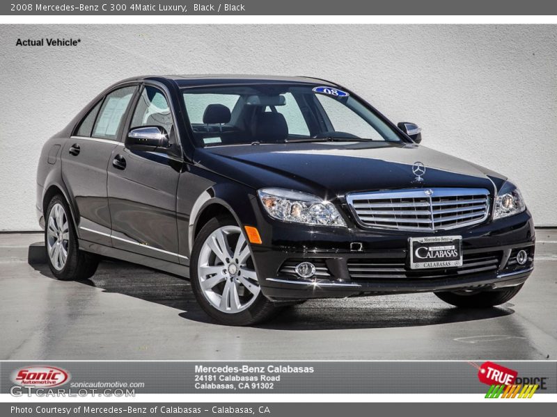 Black / Black 2008 Mercedes-Benz C 300 4Matic Luxury