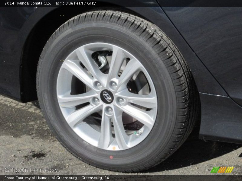 Pacific Blue Pearl / Gray 2014 Hyundai Sonata GLS