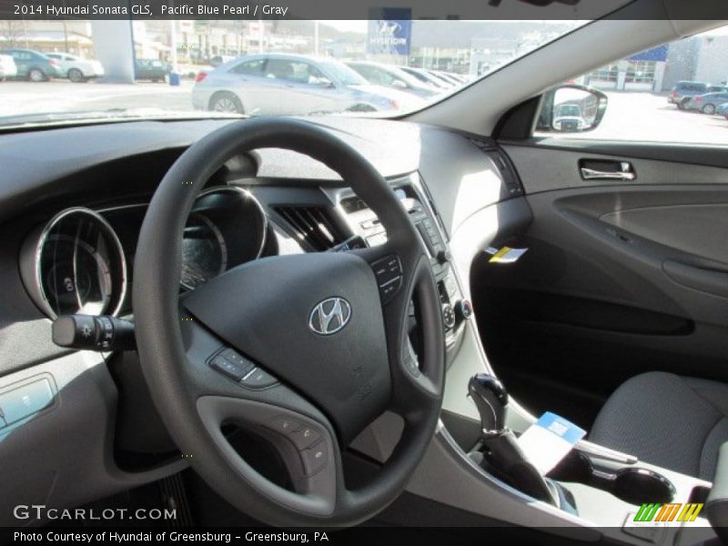 Pacific Blue Pearl / Gray 2014 Hyundai Sonata GLS