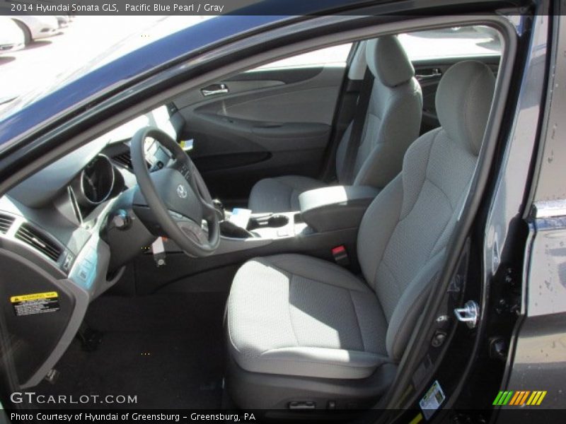 Pacific Blue Pearl / Gray 2014 Hyundai Sonata GLS