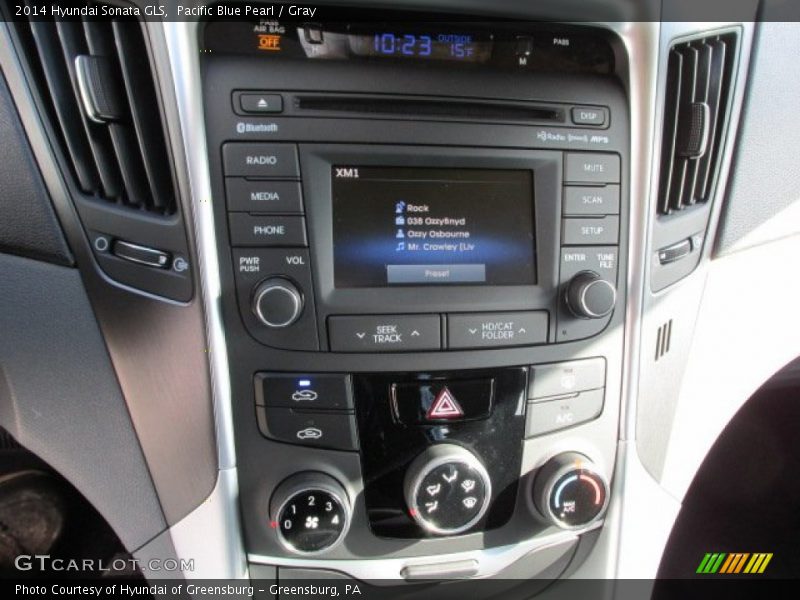 Pacific Blue Pearl / Gray 2014 Hyundai Sonata GLS
