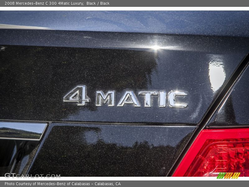 Black / Black 2008 Mercedes-Benz C 300 4Matic Luxury