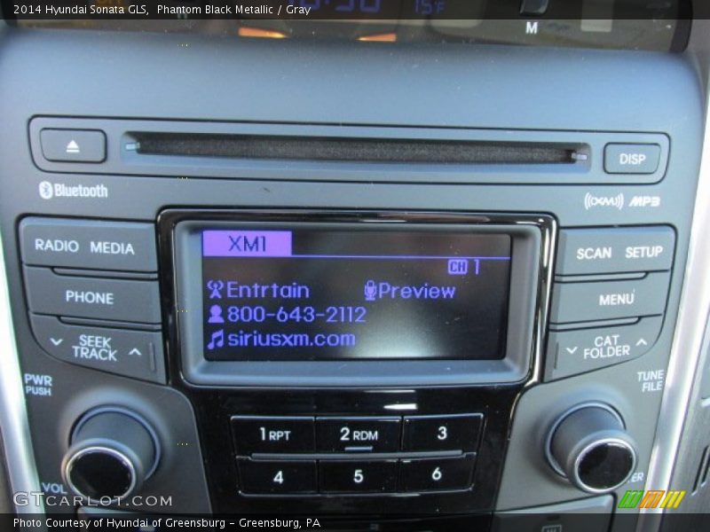 Phantom Black Metallic / Gray 2014 Hyundai Sonata GLS