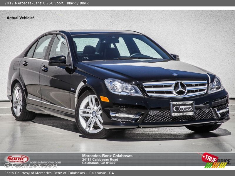 Black / Black 2012 Mercedes-Benz C 250 Sport