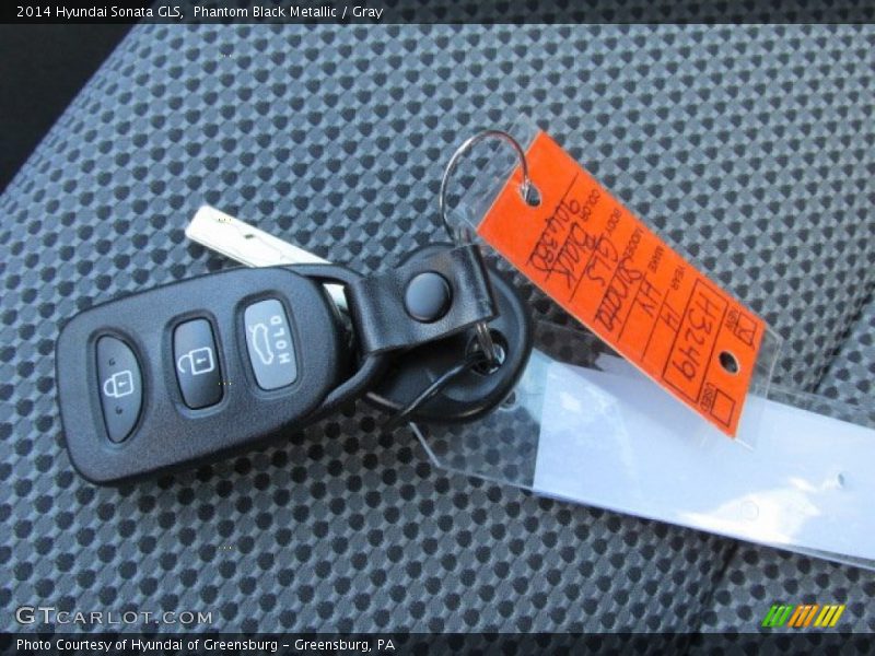 Phantom Black Metallic / Gray 2014 Hyundai Sonata GLS