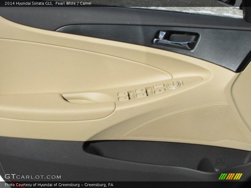 Pearl White / Camel 2014 Hyundai Sonata GLS
