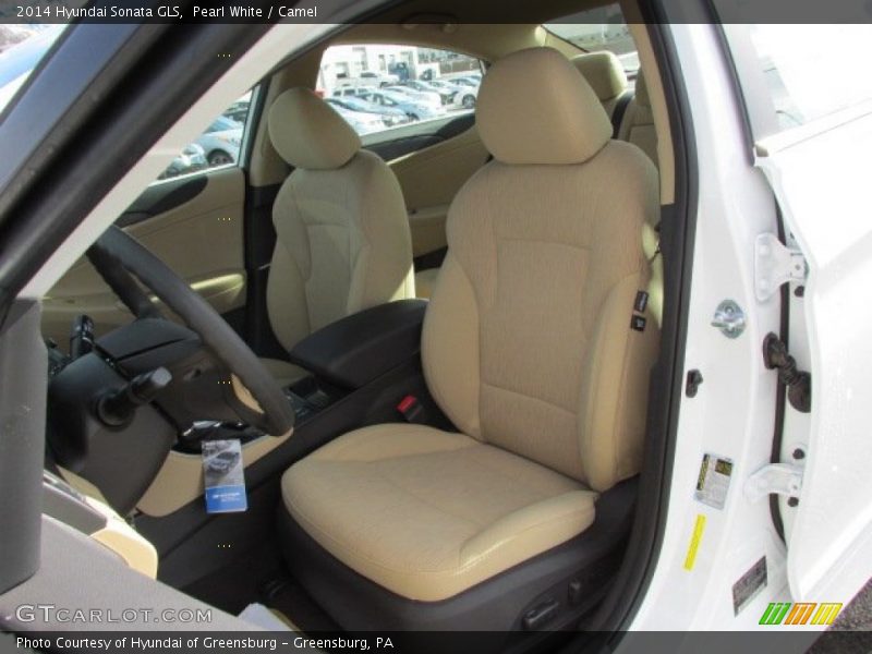 Pearl White / Camel 2014 Hyundai Sonata GLS