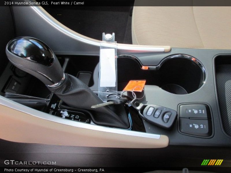 Pearl White / Camel 2014 Hyundai Sonata GLS