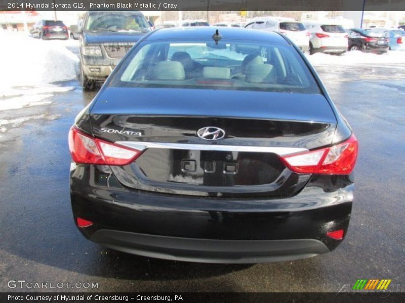 Phantom Black Metallic / Gray 2014 Hyundai Sonata GLS