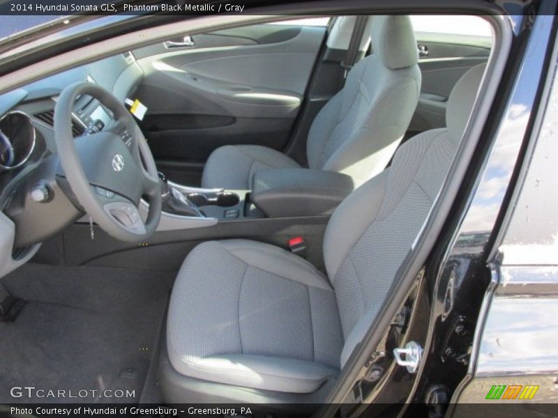 Phantom Black Metallic / Gray 2014 Hyundai Sonata GLS