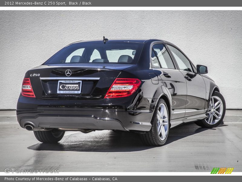 Black / Black 2012 Mercedes-Benz C 250 Sport