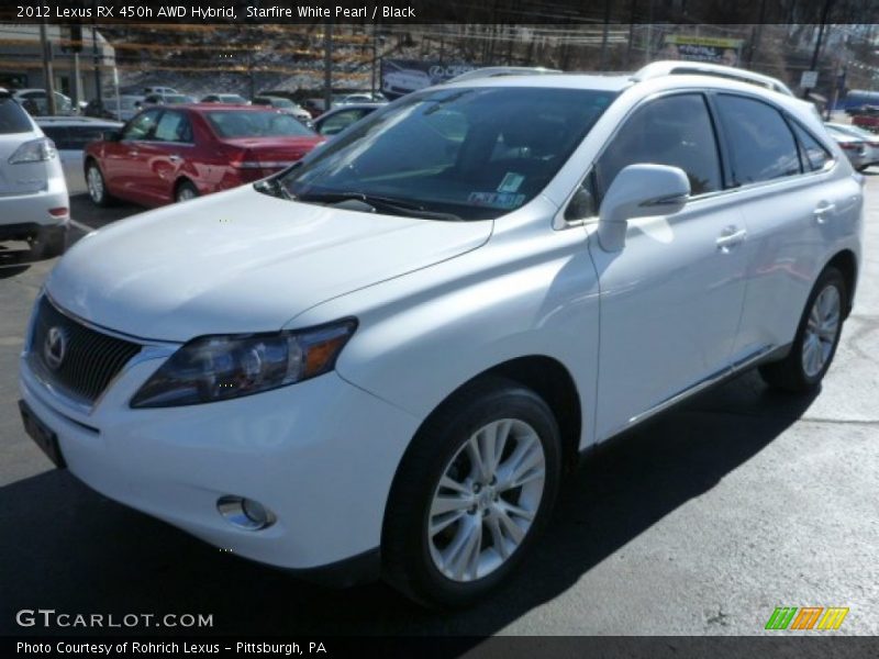 Starfire White Pearl / Black 2012 Lexus RX 450h AWD Hybrid