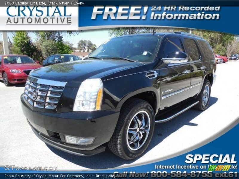 Black Raven / Ebony 2008 Cadillac Escalade