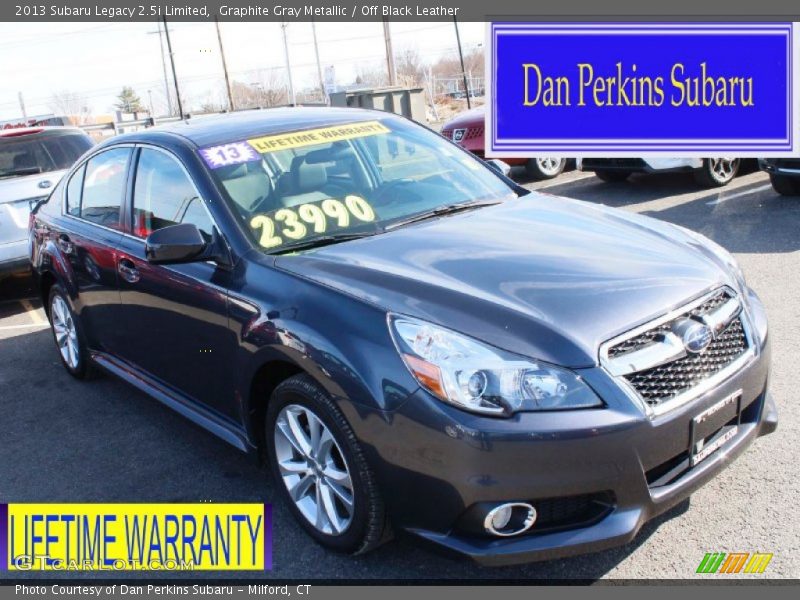 Graphite Gray Metallic / Off Black Leather 2013 Subaru Legacy 2.5i Limited