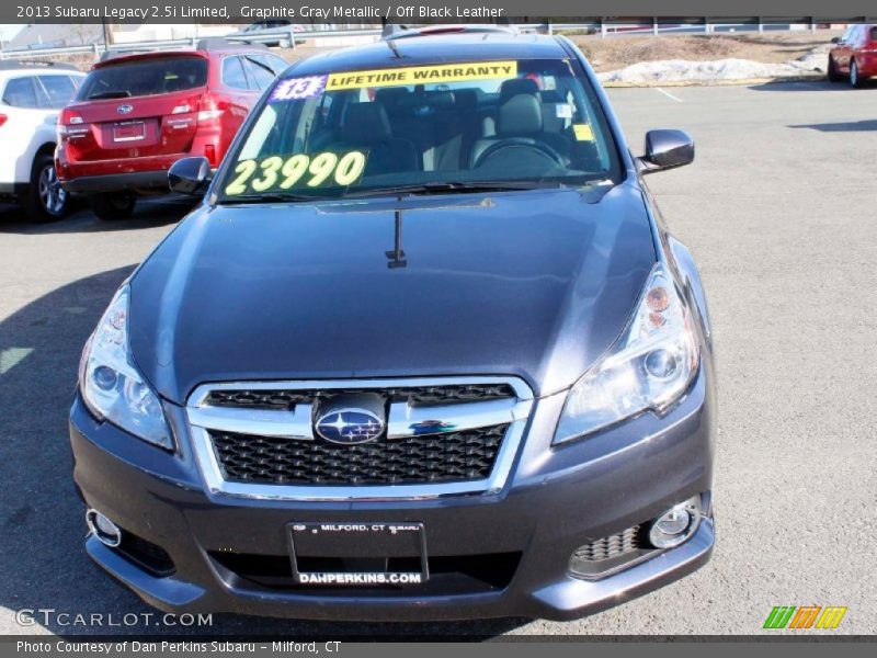 Graphite Gray Metallic / Off Black Leather 2013 Subaru Legacy 2.5i Limited