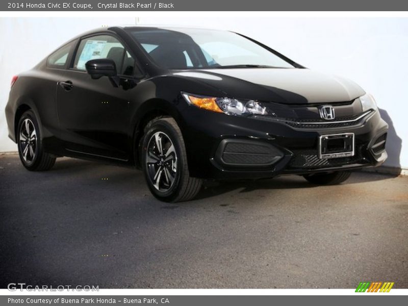 Crystal Black Pearl / Black 2014 Honda Civic EX Coupe