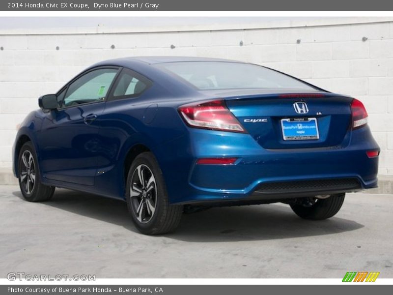 Dyno Blue Pearl / Gray 2014 Honda Civic EX Coupe