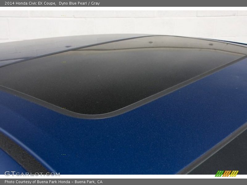 Dyno Blue Pearl / Gray 2014 Honda Civic EX Coupe