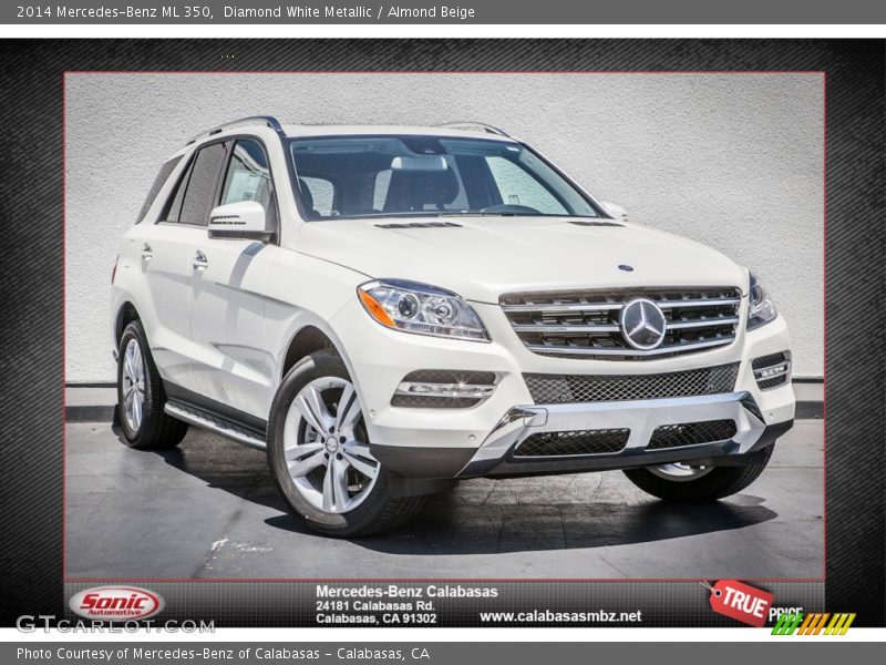 Diamond White Metallic / Almond Beige 2014 Mercedes-Benz ML 350