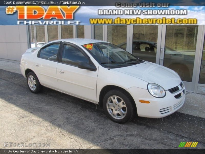 Stone White / Dark Slate Gray 2005 Dodge Neon SXT