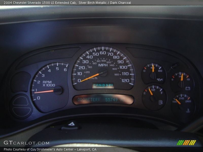 Silver Birch Metallic / Dark Charcoal 2004 Chevrolet Silverado 1500 LS Extended Cab