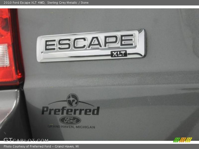 Sterling Grey Metallic / Stone 2010 Ford Escape XLT 4WD