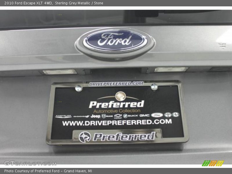 Sterling Grey Metallic / Stone 2010 Ford Escape XLT 4WD