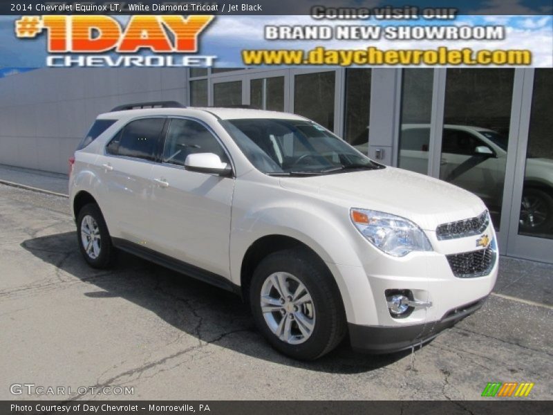 White Diamond Tricoat / Jet Black 2014 Chevrolet Equinox LT