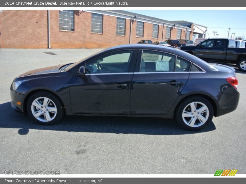 Blue Ray Metallic / Cocoa/Light Neutral 2014 Chevrolet Cruze Diesel