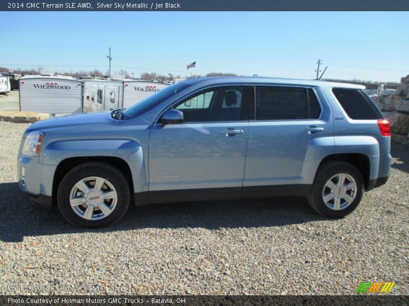 Silver Sky Metallic / Jet Black 2014 GMC Terrain SLE AWD