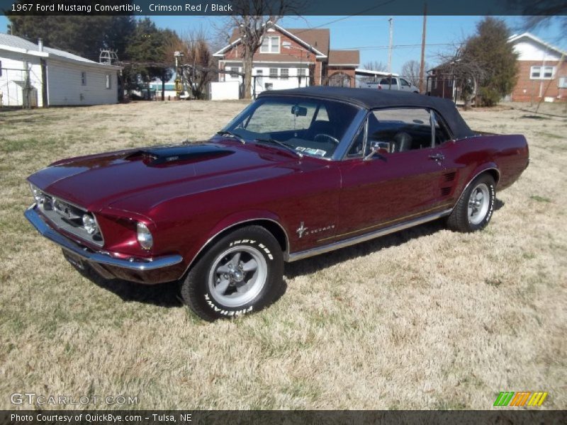 Crimson Red / Black 1967 Ford Mustang Convertible