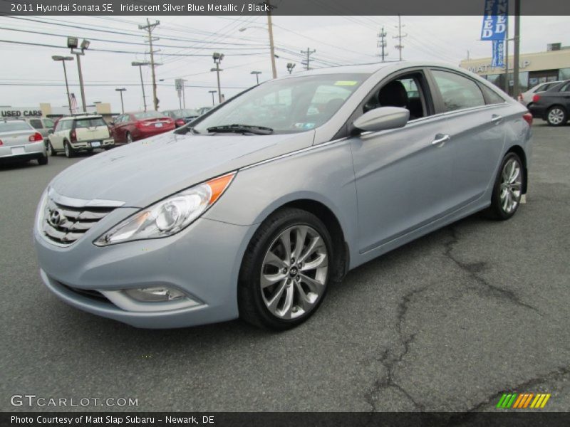 Iridescent Silver Blue Metallic / Black 2011 Hyundai Sonata SE