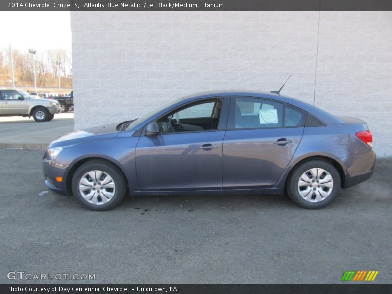 Atlantis Blue Metallic / Jet Black/Medium Titanium 2014 Chevrolet Cruze LS