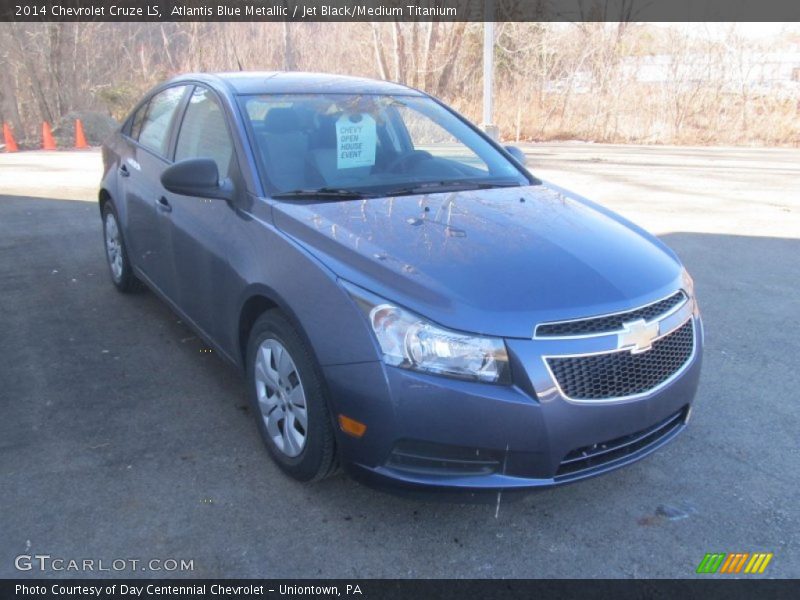 Atlantis Blue Metallic / Jet Black/Medium Titanium 2014 Chevrolet Cruze LS